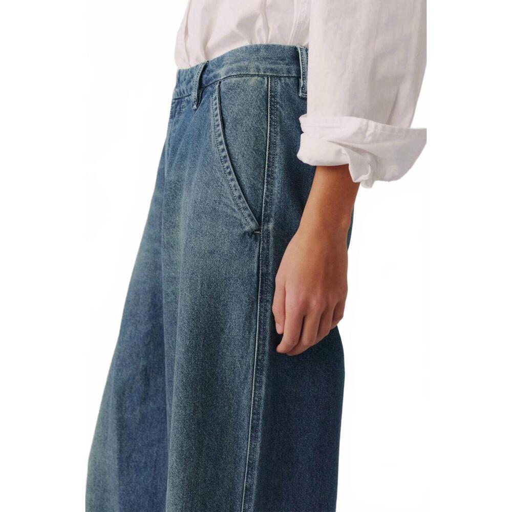 NEW WARP + WEFT venetian wide leg trouser in sailing day - Picture 4 of 4